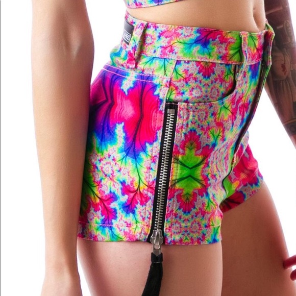 Dolls Kill Pants - Dolls Kill 24HRS high waist shorts